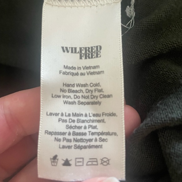 Aritzia “Wilfred Free” olive green dress/tunic, size small - Picture 5 of 6